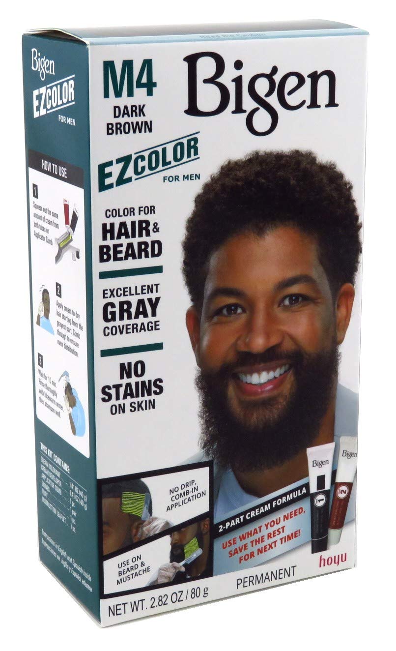 Amazon.com : Bigen Ez Color For Men M4 Dark Brown Kit (Pack of 6